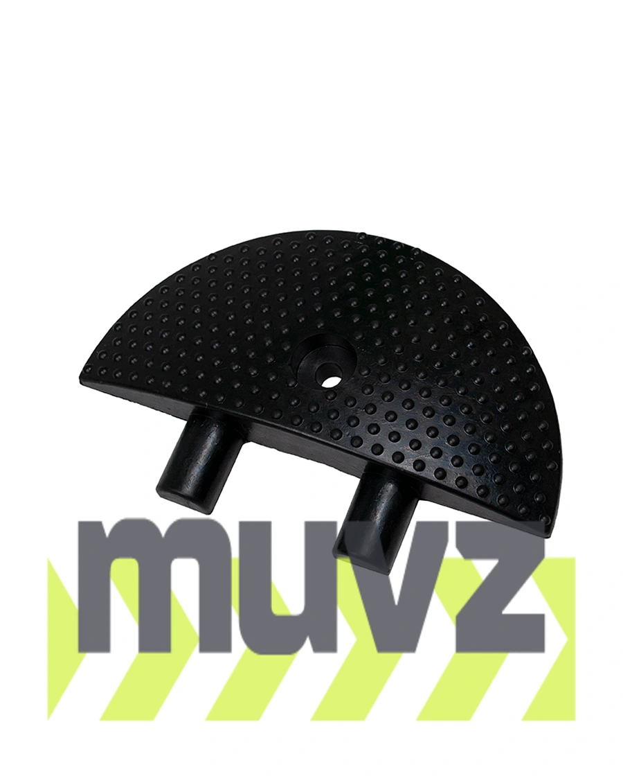 6\" End Cap for Economy Rubber Speed Bump w/One (1) Lag \u0026 Anchor