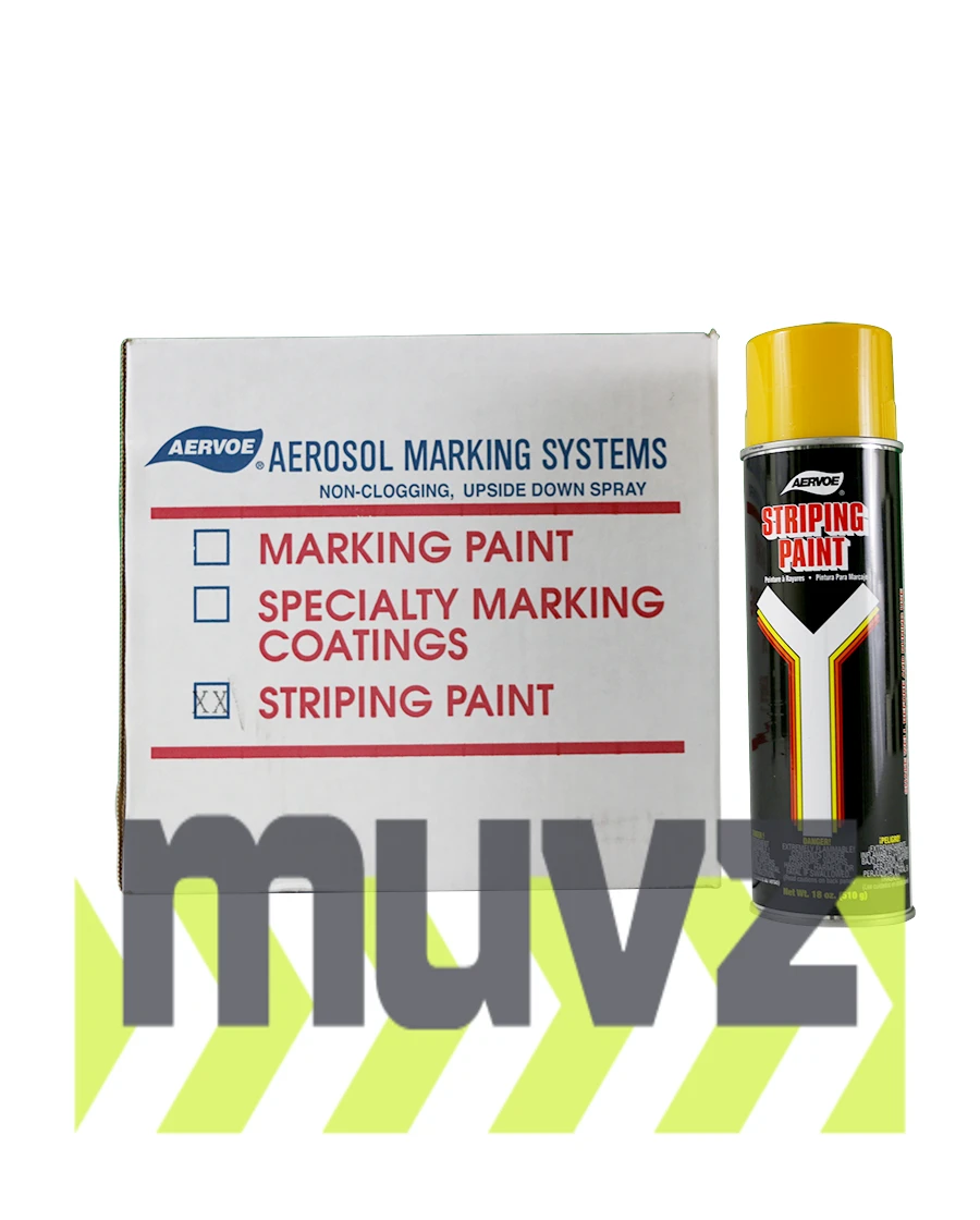 Yellow Solvent Based, Striping Paint (Case of 12)