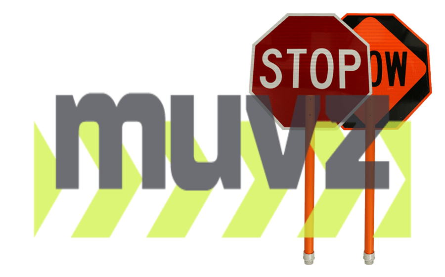 24\" High Intensity (HI) ABS Plastic \"Stop/Slow\" Paddle Sign