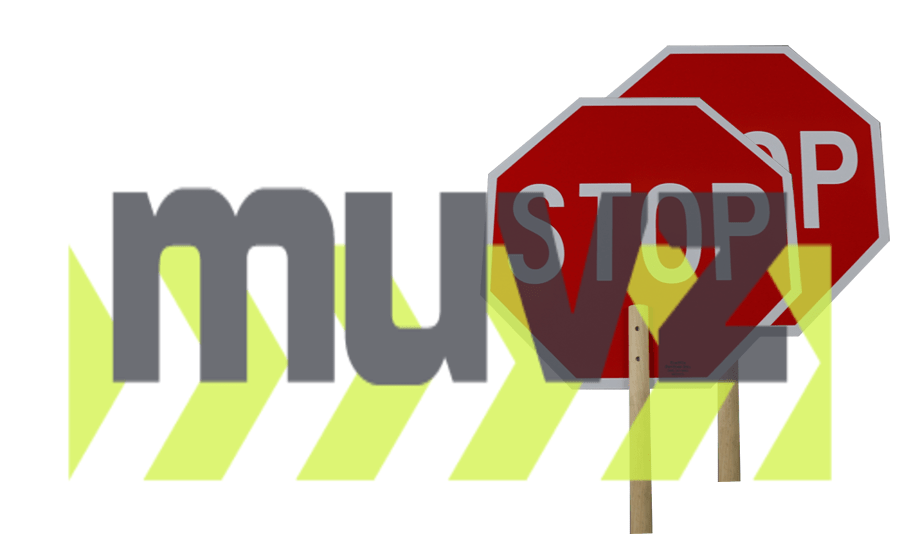 18\" Non-Reflective STOP/STOP Paddle w/ Wooden Handle