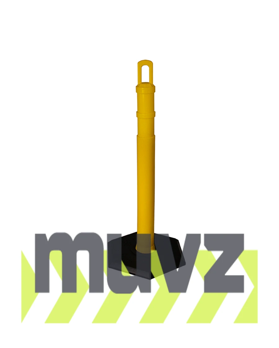 42\" YELLOW \u0027JBC Arch-Top\u0027 Tube with 8lb Base