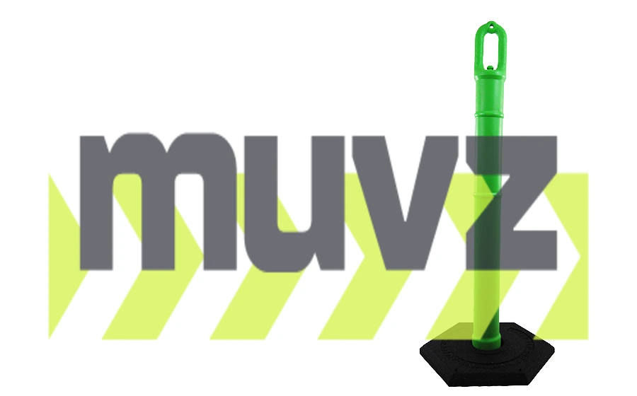 42\" GREEN Ringtop Tube with 18 Lb. Base