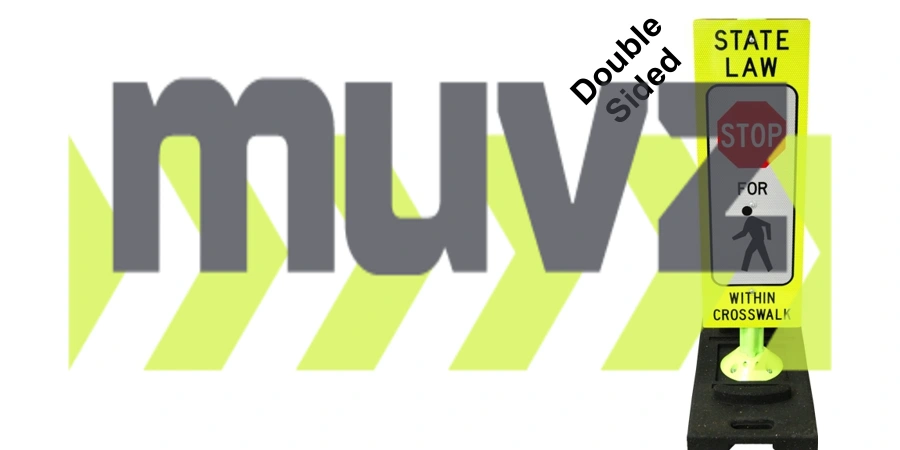 36\" x 12\" Reboundable Crosswalk Sign