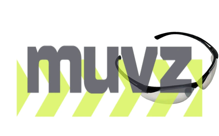 Z87+ Safety Sunglasses (light, wrap around lens, matte-black frame, IO silver anti-fog lens)