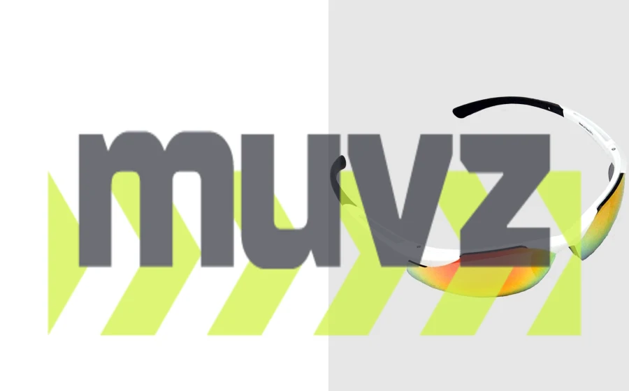 Z87+ Safety Sunglasses (light, wrap around lens, white frame, red mirror anti-fog lens)