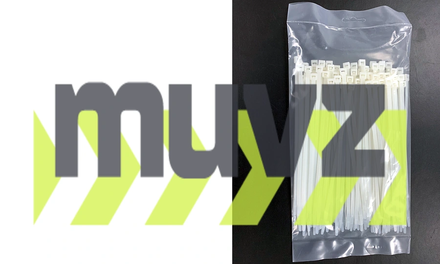 Bag of 100, 7\" Long, Natural White, Zip Ties