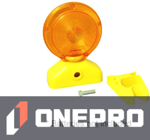 3-Volt (D-Cell Battery) YELLOW LED Barricade Flasher