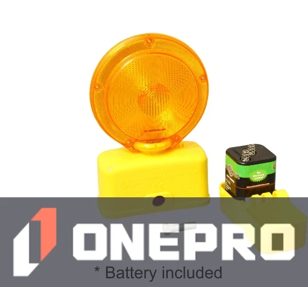 6-Volt LED Barricade Flasher with One (1) Lantern Battery