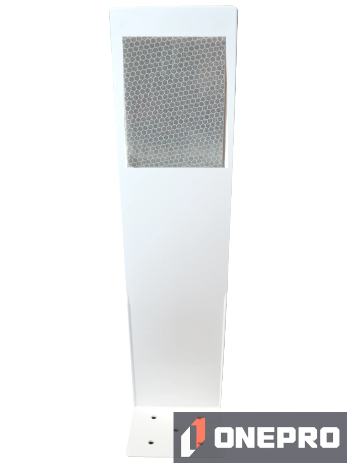 Box of 50 - 16\" Low Profile White Barrier Wall Reflectors White Reflective Sheeting on One (1) Side
