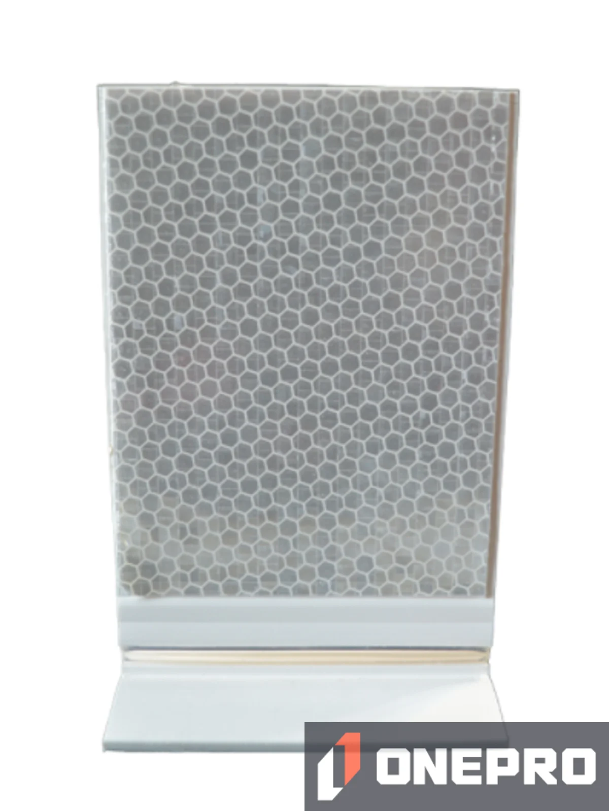 Box of 50 - 3\" x 4\" Flexible White Barrier Wall Reflectors White Reflective Sheeting on One (1) Side