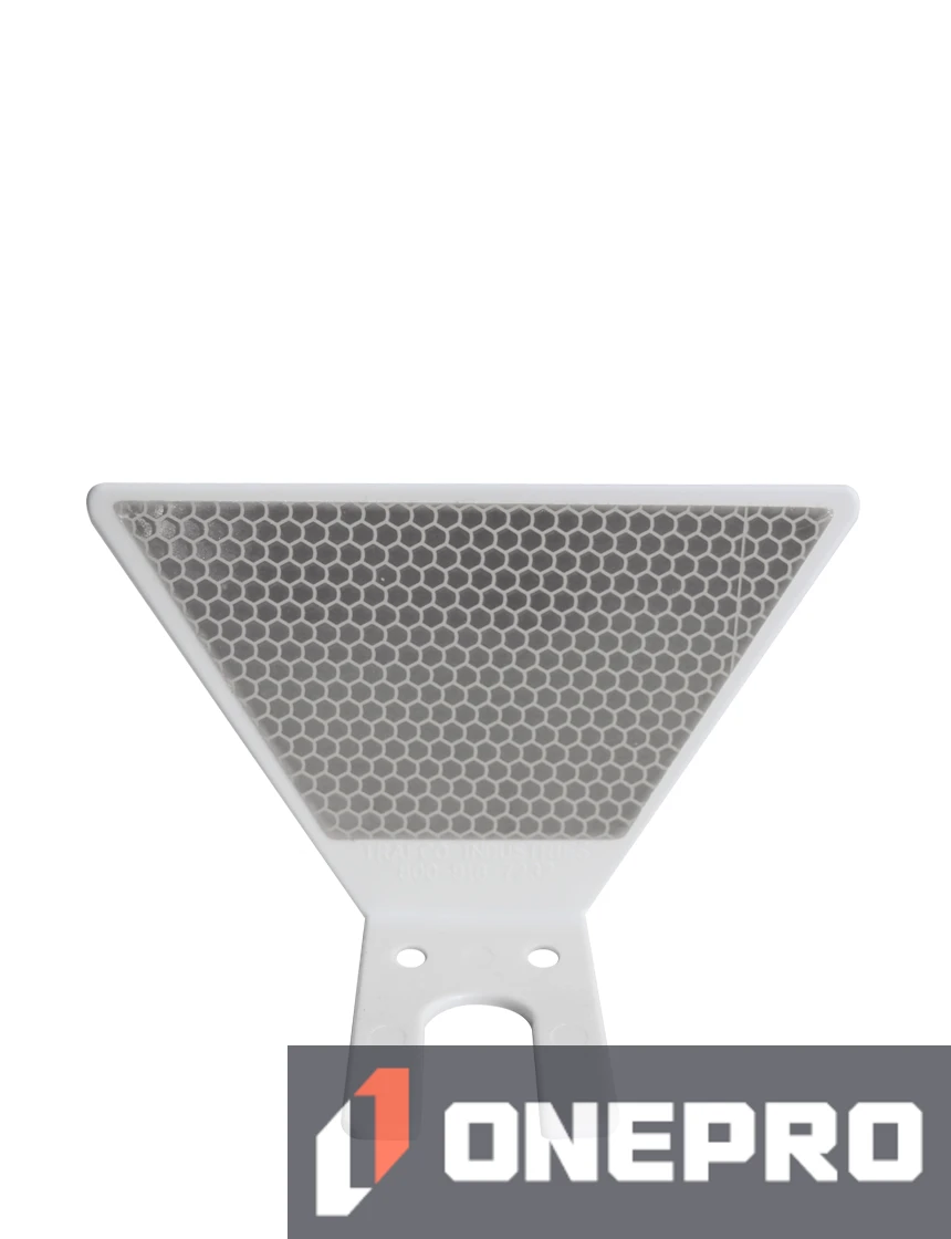 Butterfly Guardrail Reflector, White with Two (2) White Reflective Panels (Box of 50)