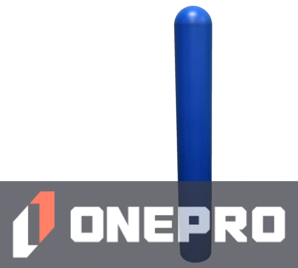 7\" x 52\" Dome Top Blue Bollard Cover