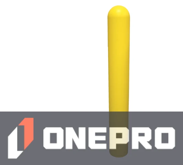 7\" x 52\" Dome Top Yellow Bollard Cover