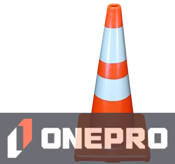 Solid Orange, 28\", 5.0 lb, Economy Cone w/6\" \u0026 4\" Reflective Collars