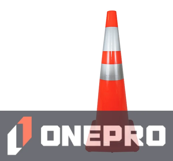 Solid Orange, 36\", 9 lb, Economy Cone w/6\" \u0026 4\" Reflective Collars