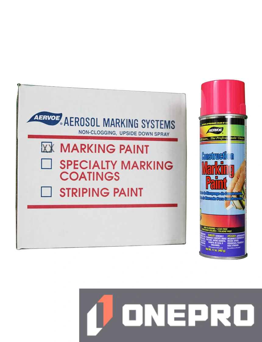 Fluorescent Pink Construction Marking Paint (Case of 12)