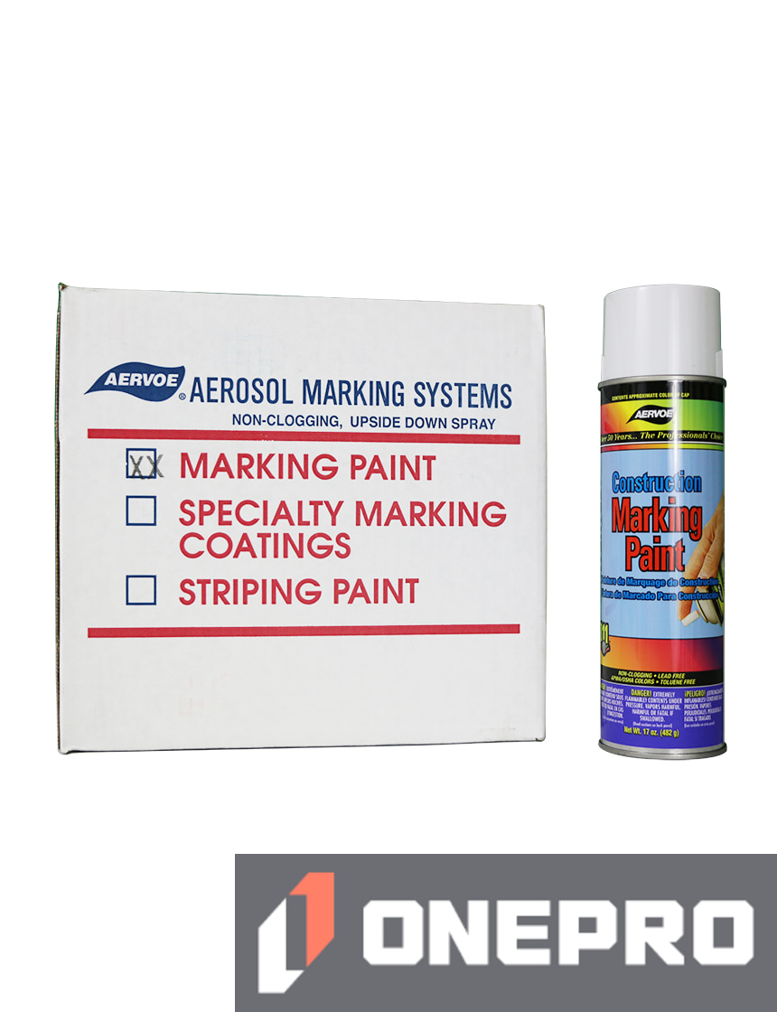 White Construction Marking Paint (Case of 12)