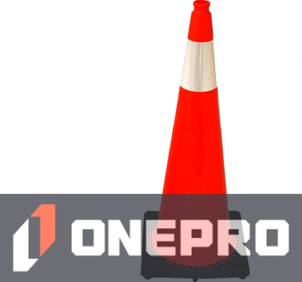 Orange 36” 10.0 lb Black Base Cone with 6” Collar