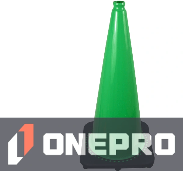 28\" Green 7.0 lb Traffic Cone