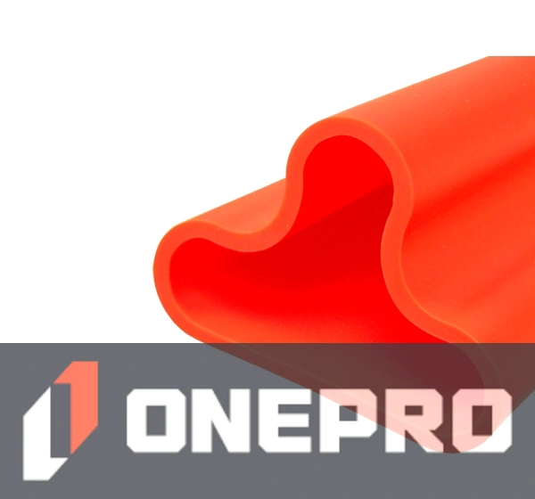 42\" Orange Clover-Leaf Urethane Delineator Post, Surface Mount Base and Fasteners for Concrete