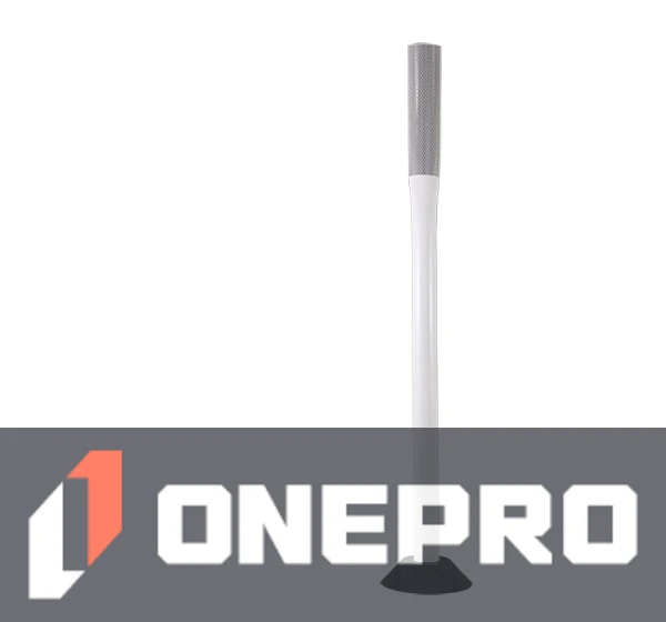 48\" White Flat Faced Delineator with one (1) 2\"X 12\" white reflective strip \u0026 Concrete Hardware