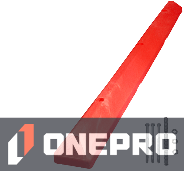 6\u0027 Red \u0027Commercial\u0027 Parking Block w/8\" Lags \u0026 Anchors