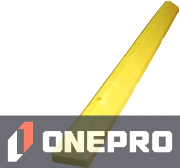 6\u0027 Yellow Recycled Plastic \u0027Commercial\u0027 Parking Block w/three 12\" Galvanized Steel Spikes