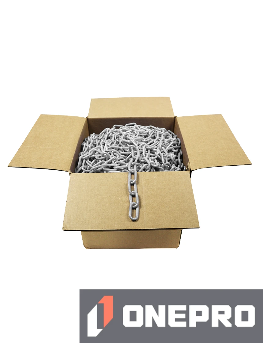 500\u0027 Box of White 2\" Link, Standard Plastic Chain