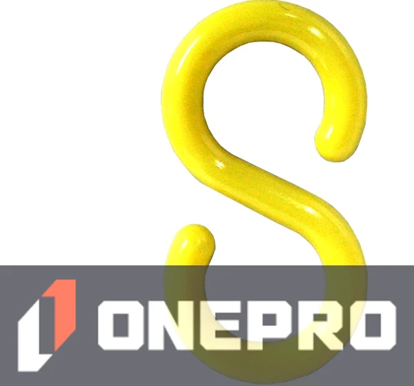2\" Yellow \"S\" Hook for Plastic Chain