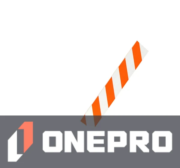 4\u0027 Plastic Rail with High Intensity (HI) Reflective Sheeting on one (1) side
