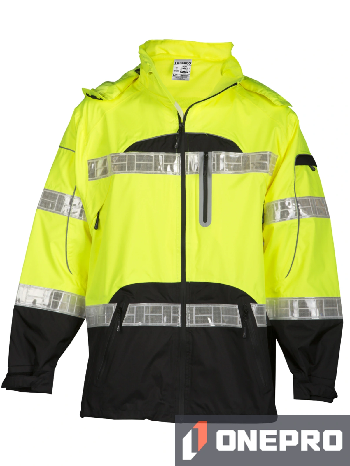 Lime, Premium Black Series, Class 3 Rainwear Jacket, S-M