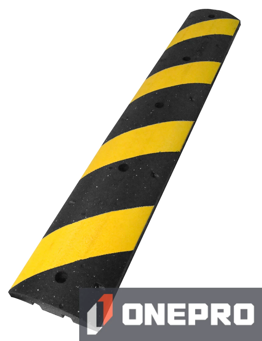 6\u0027 Reflective, Clearline® Rubber \u0027Alley Speed Bump\u0027 with Five (5) 14\" Galvanized Spikes