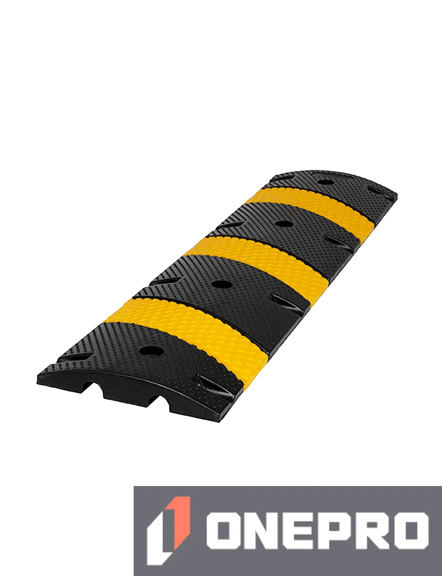 4\u0027 Economy Rubber Speed Bump with Four (4) Red-Head LDT fasteners