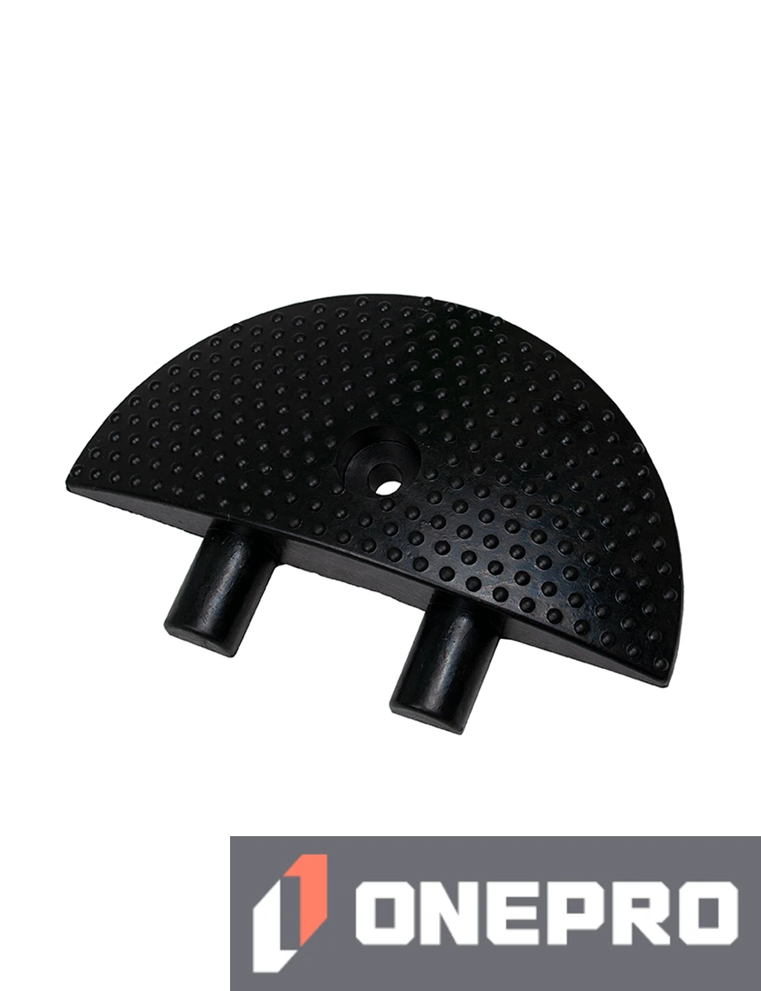 6\" End Cap for Economy Rubber Speed Bump w/One (1) 14\" Spike