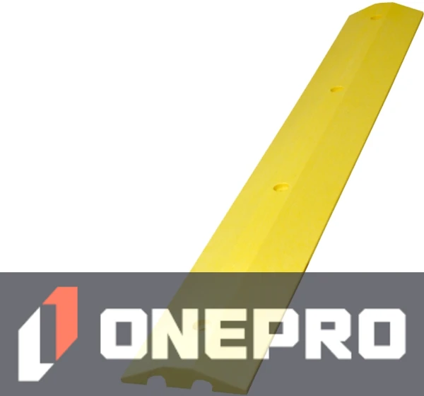 8\u0027 Yellow \u0027Economy\u0027 Recycled Plastic Speed Bump with 5\" Lags \u0026 Anchors