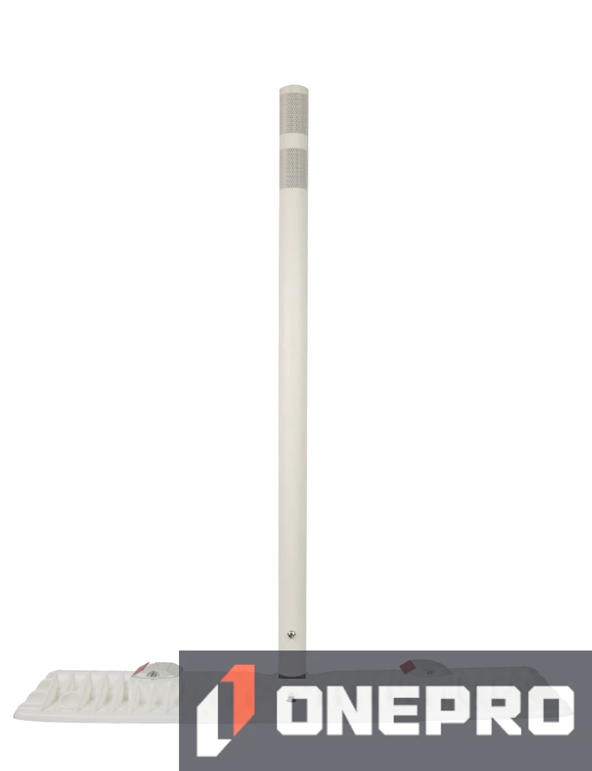 40\" x 10\", White, Shur-Tite® Reflective Curb with 36\" Post and Six (6) 5\" Lag Bolt \u0026 Anchors