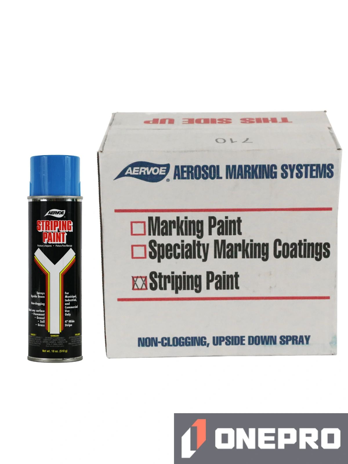 Blue Solvent Based, Striping Paint (Case of 12)