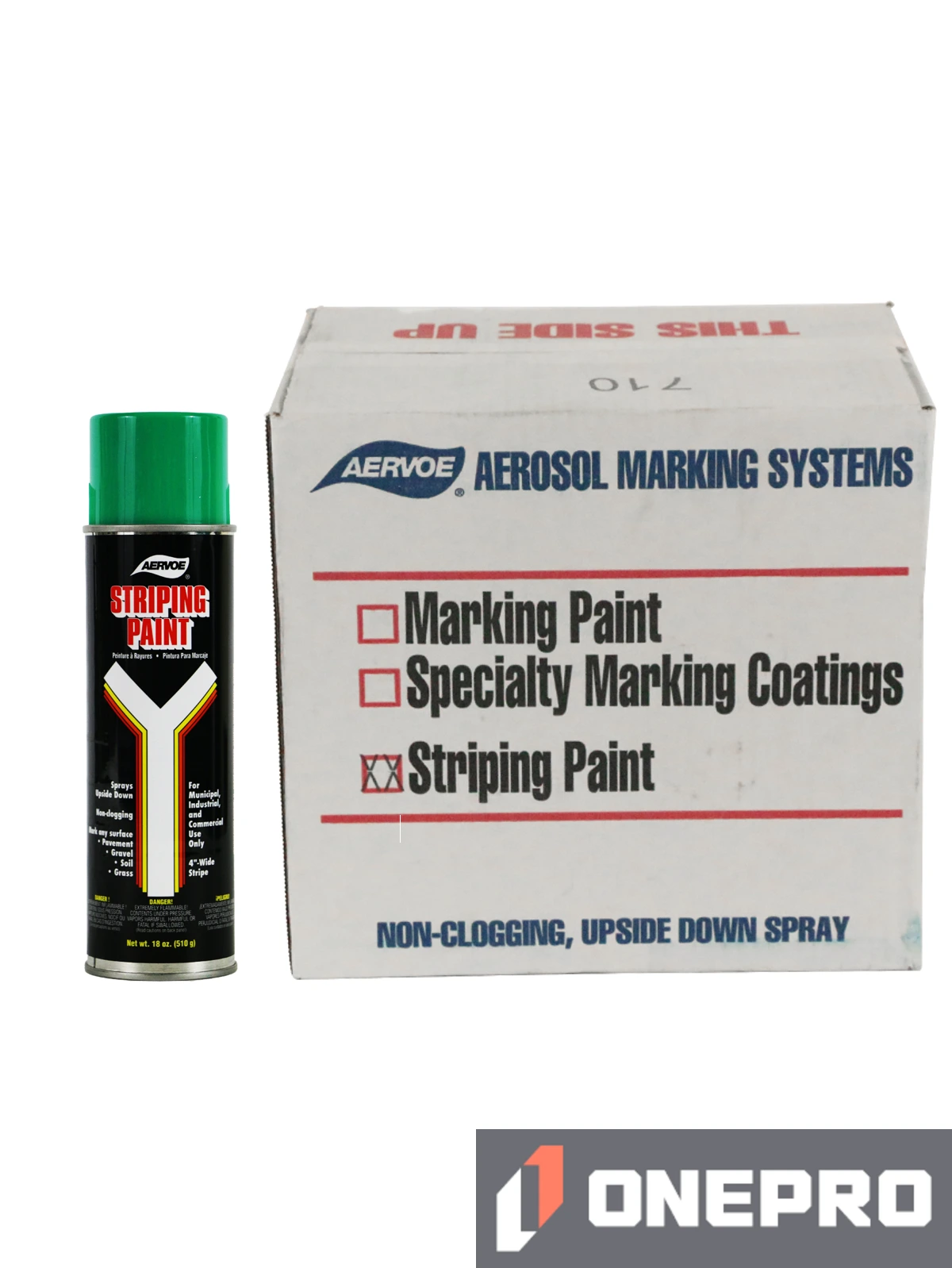 Green Solvent Based, Striping Paint (Case of 12)