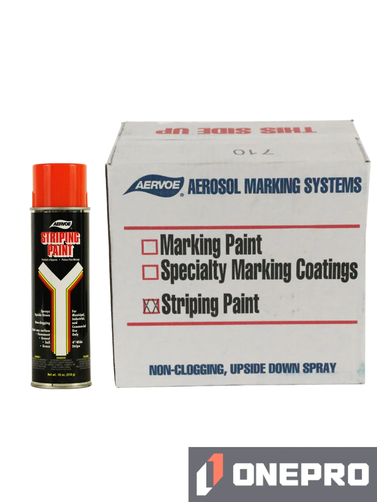 Orange Solvent Based, Striping Paint (Case of 12)