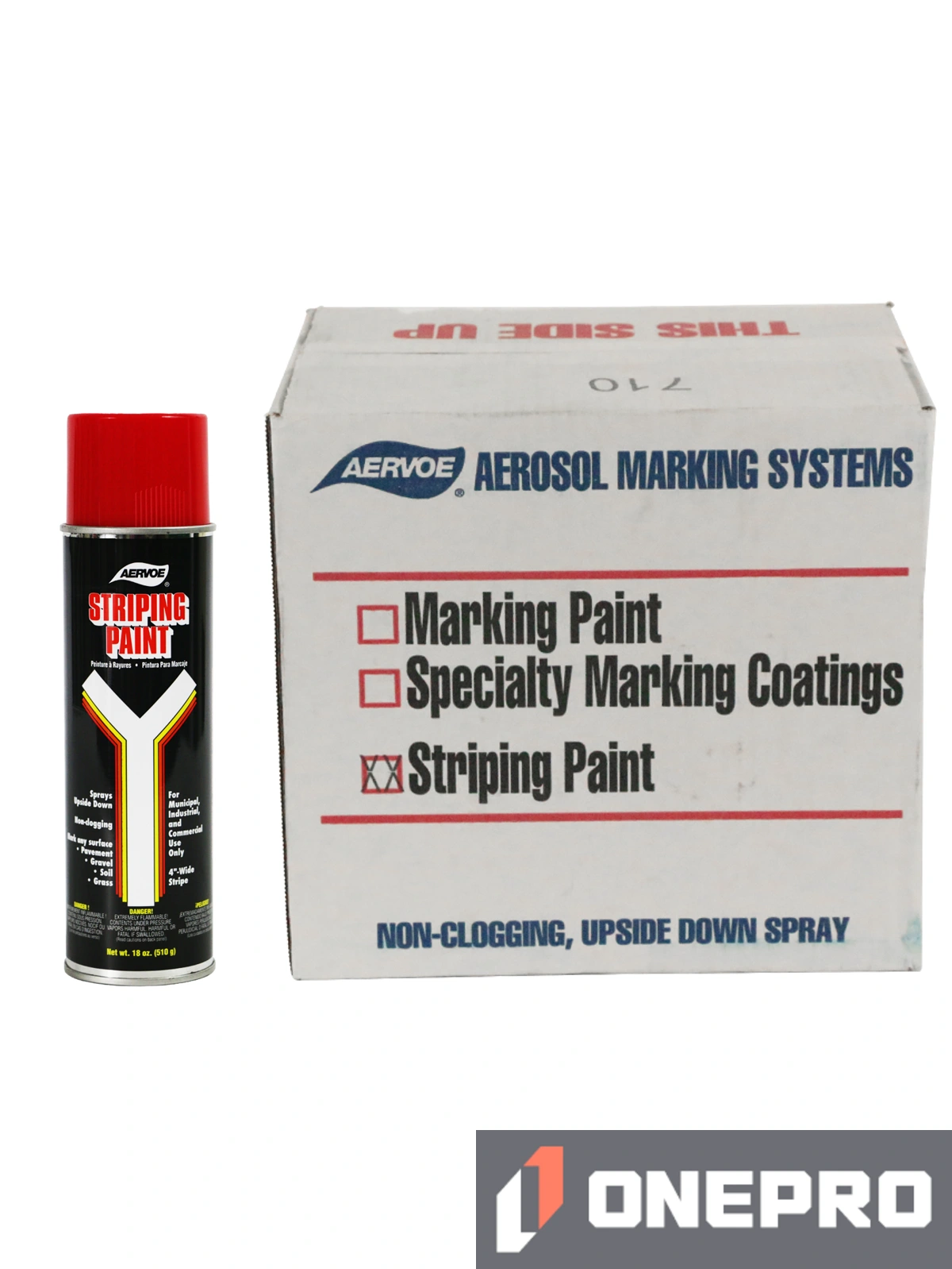 Red Solvent Based, Striping Paint (Case of 12)