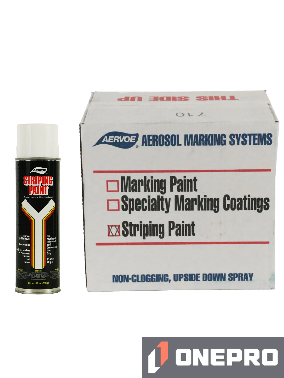 White Solvent Based, Striping Paint (Case of 12)