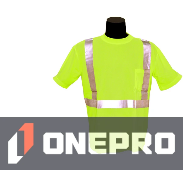 LIME, High Visibility, Microfiber Polyester Class 2 T-Shirt, Large