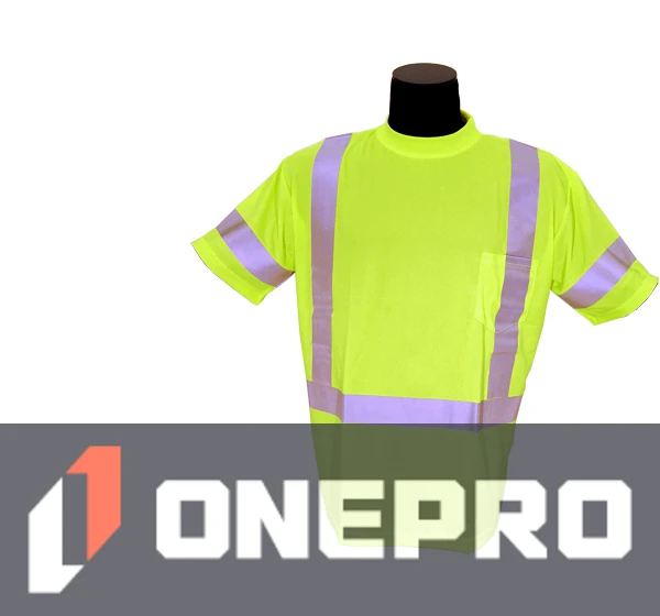LIME, High Visibility, Microfiber Polyester Class 3 T-Shirt, Large