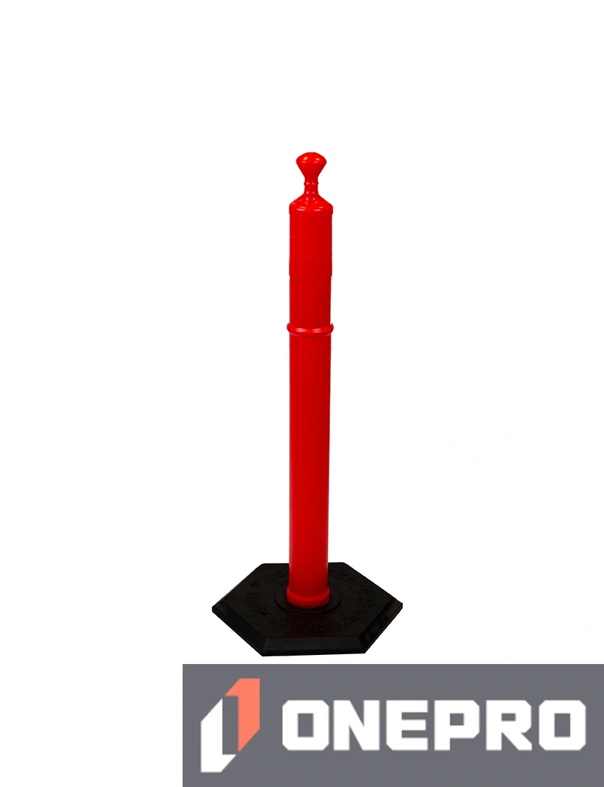 42\" ORANGE Grabber Tube with 8 lb Rubber Base
