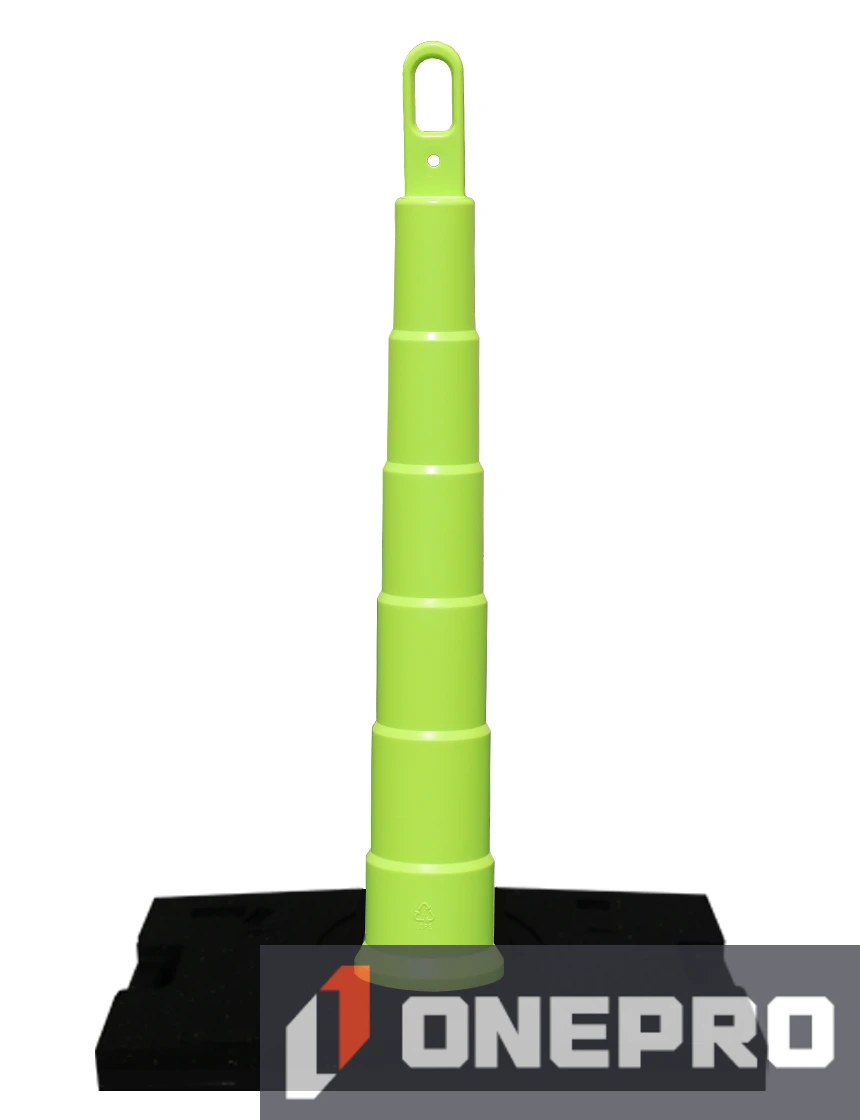 42\" LIME, Traffix Looper Cone with 30 lb Rubber Base