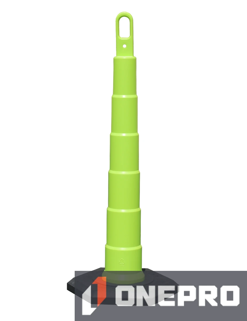 42\" LIME, Traffix Looper Cone with 16 lb Rubber Base