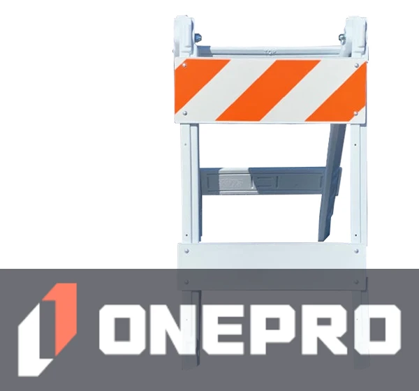 45\" H x 24\" W Folding Plastic Type I Barricade w/Engineer Grade (EG) Reflective Sheeting