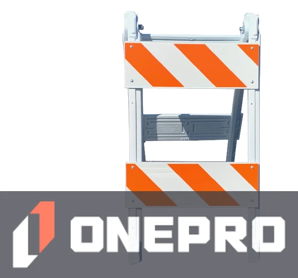 45\" H x 24\" W Folding Plastic Type II Barricade w/Engineer Grade (EG) Reflective Sheeting