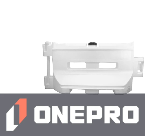 White 36\" x 72\" Water Fillable, Interlocking Construction Barrier
