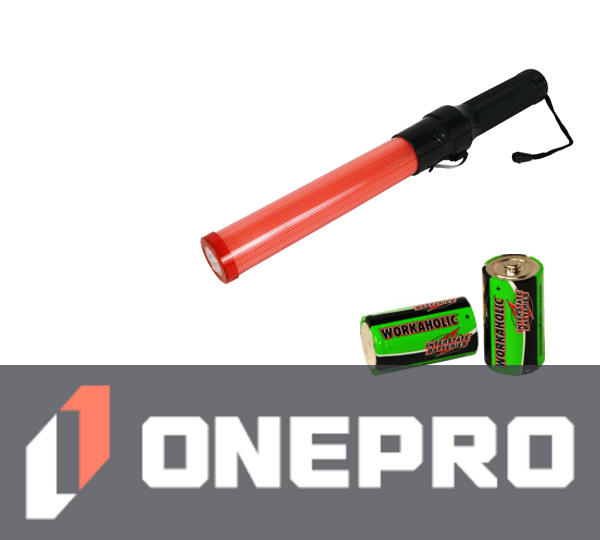 9\" LED Traffic Wand with two (2) D-Cell Batteries